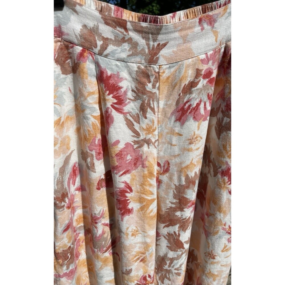 Abercrombie & Fitch Floral Linen Blend Pants Wide Leg Ladies Small NWT